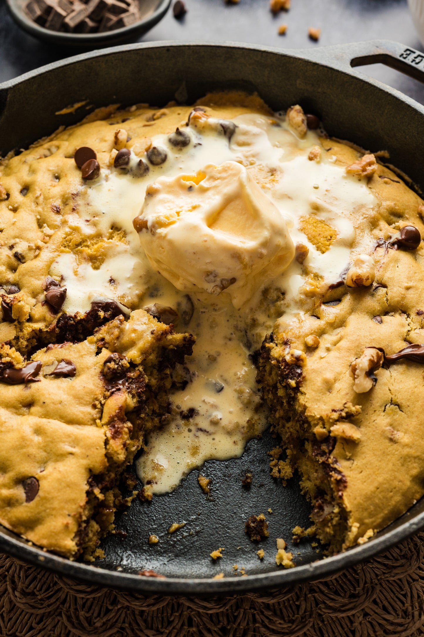 Cast Iron Chocolate Chip Cookie