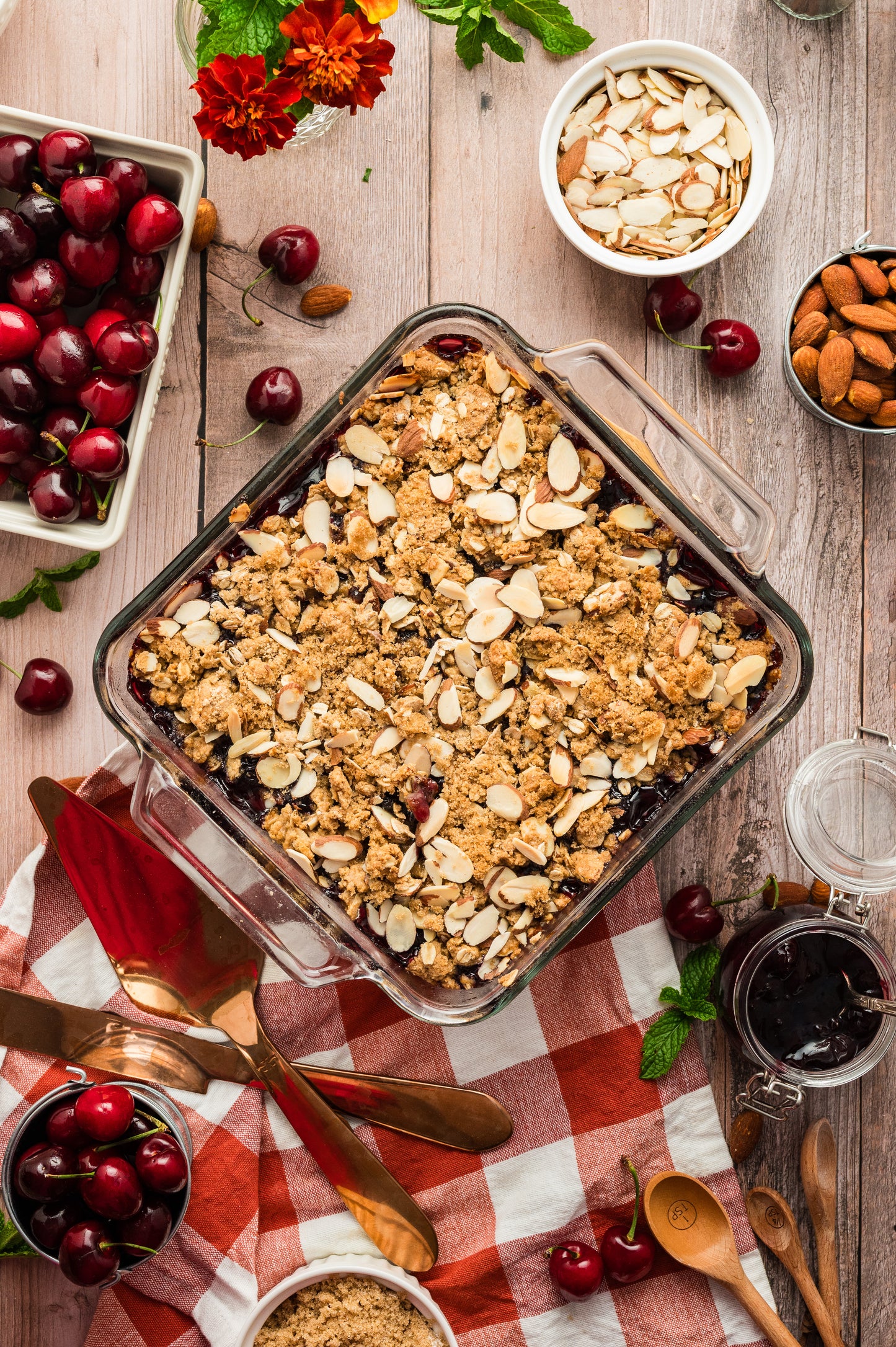 Cherry Almond Oat Crumble