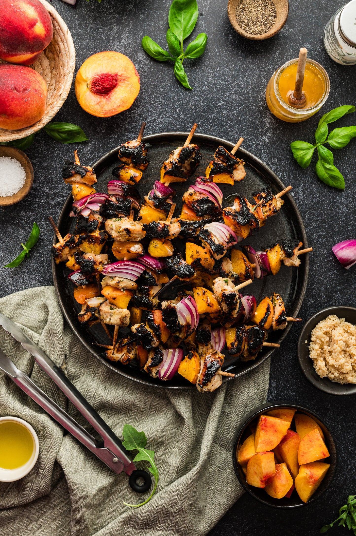 Chicken and Peach Skewers