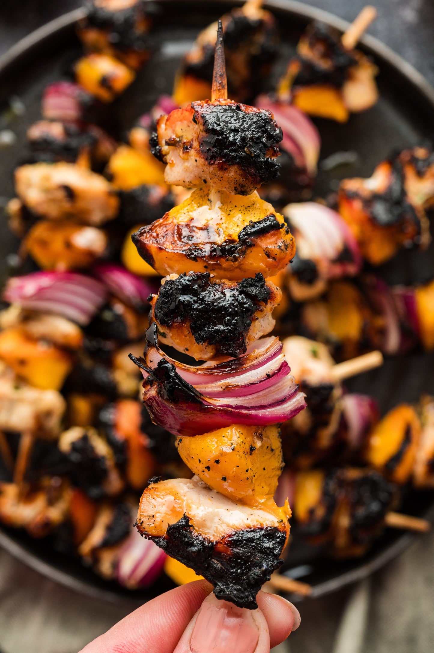 Chicken and Peach Skewers