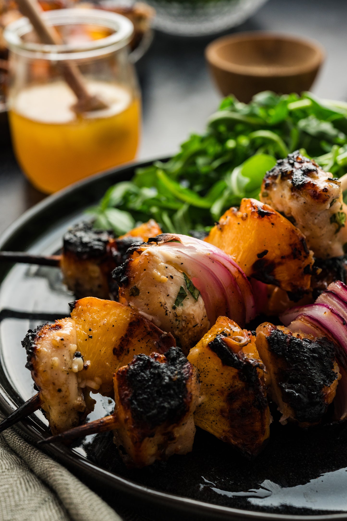 Chicken and Peach Skewers