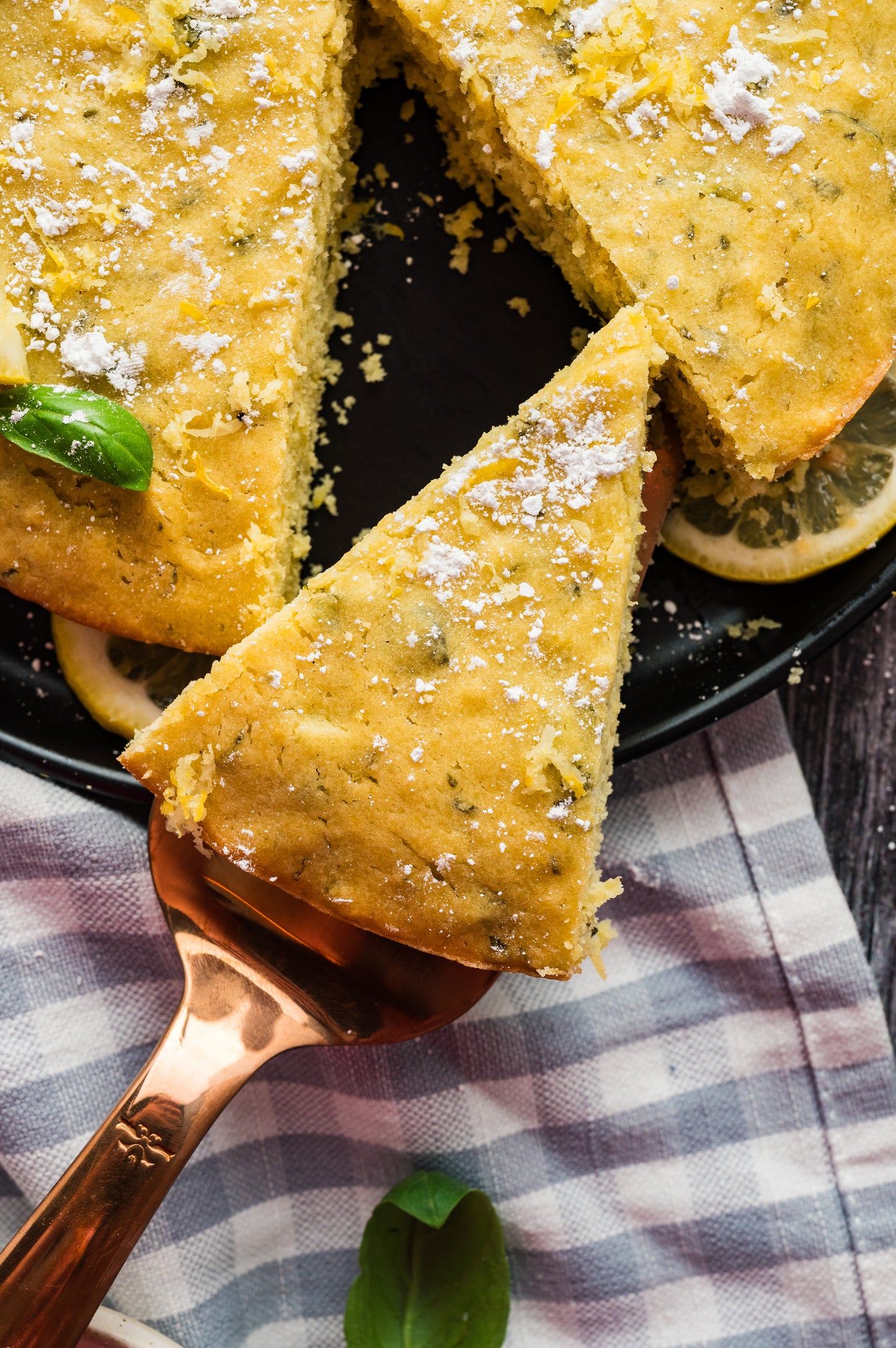 Lemon Basil Olive Oil Cake