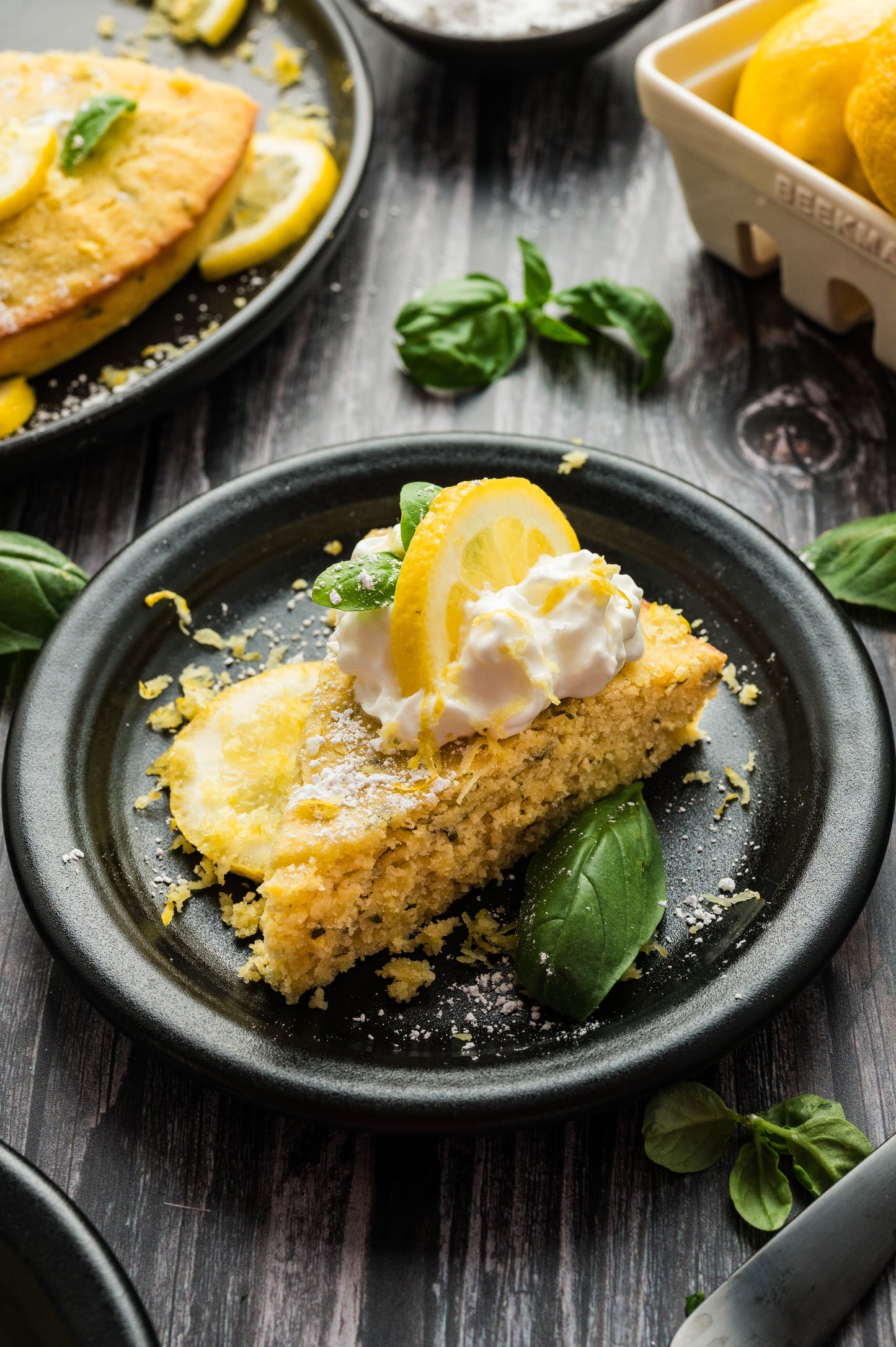 Lemon Basil Olive Oil Cake
