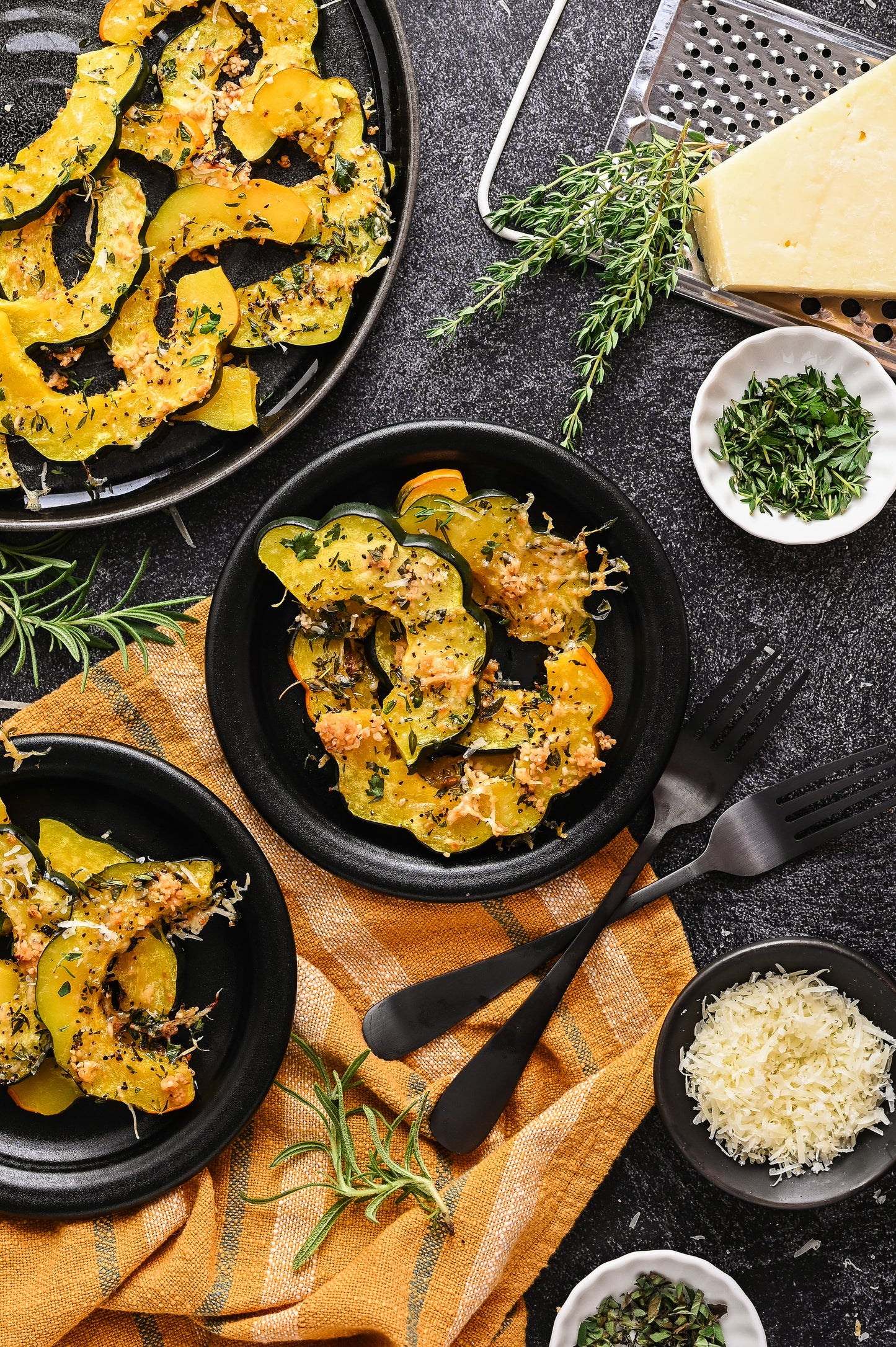 Parmesan Herb Roasted Acorn Squash