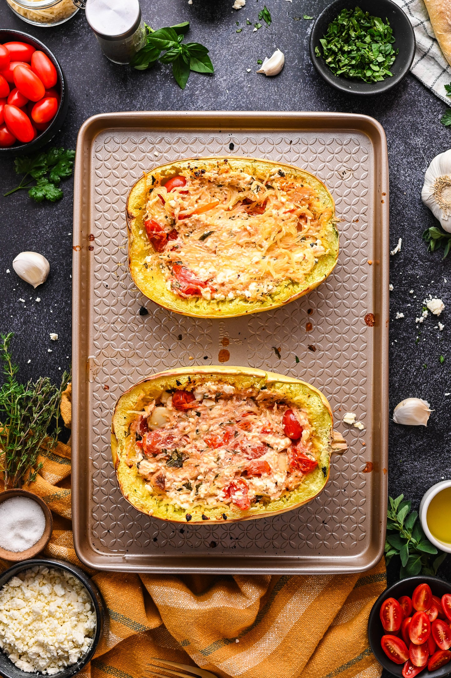 Baked Feta Spaghetti Squash