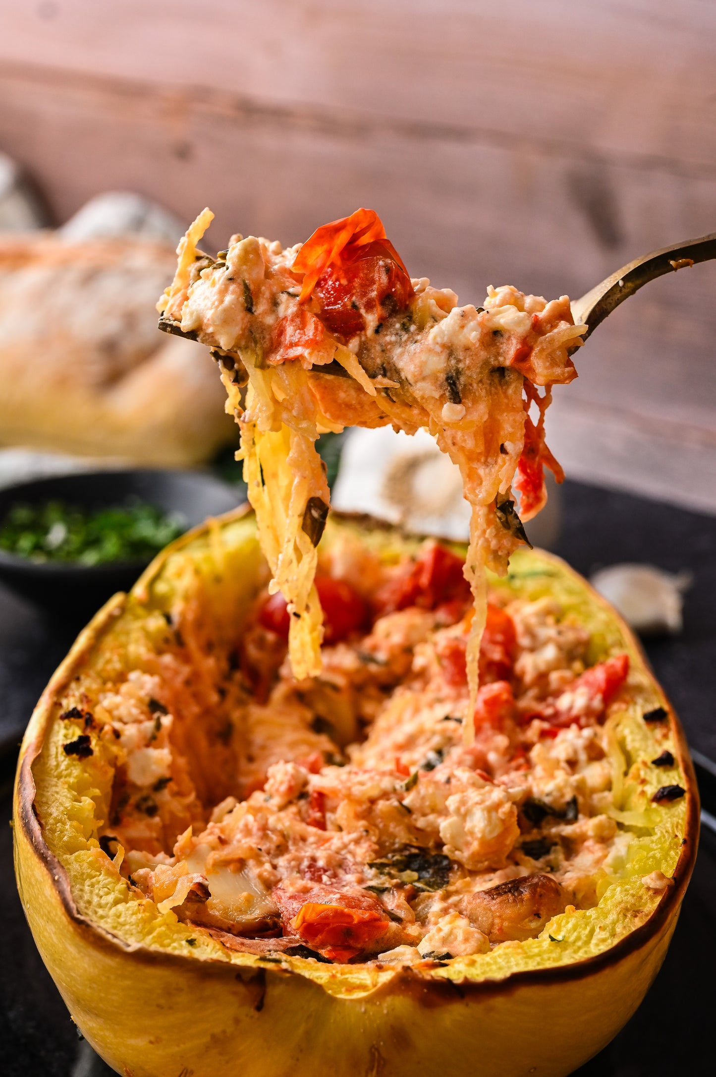 Baked Feta Spaghetti Squash