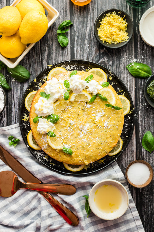 Lemon Basil Olive Oil Cake