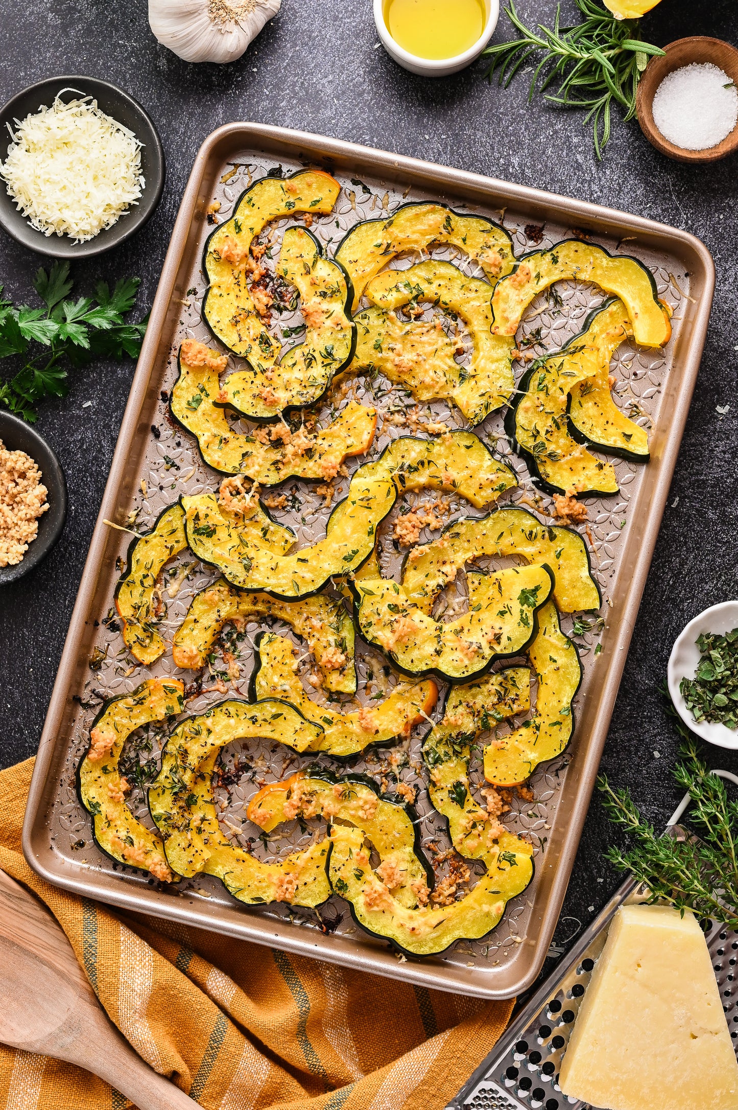 Parmesan Herb Roasted Acorn Squash