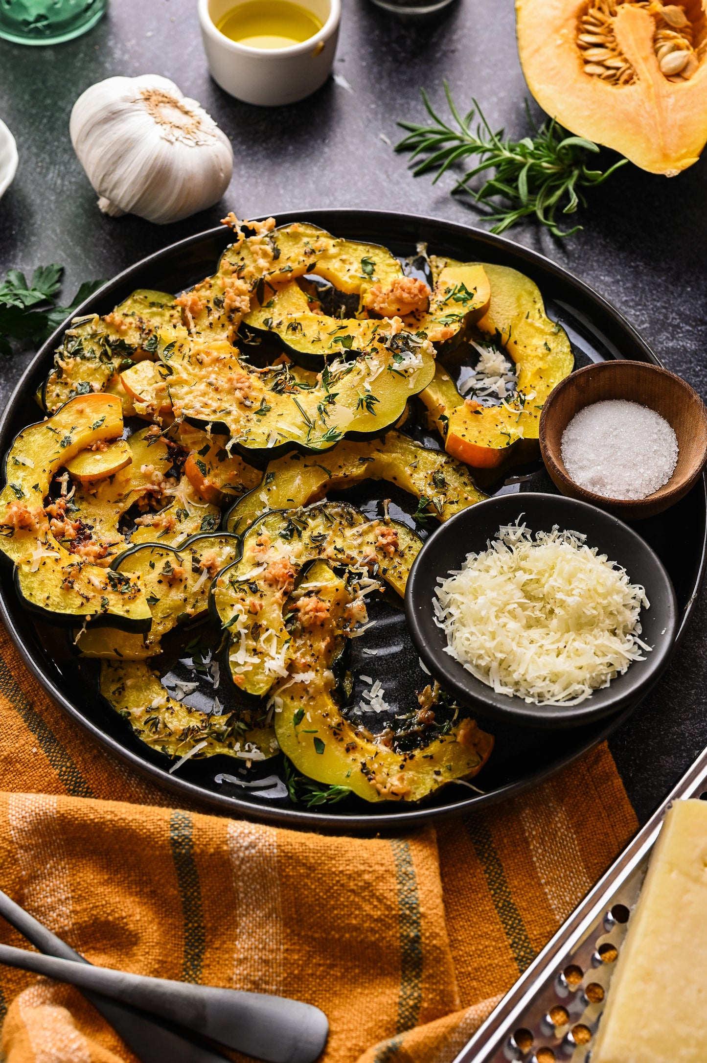 Parmesan Herb Roasted Acorn Squash