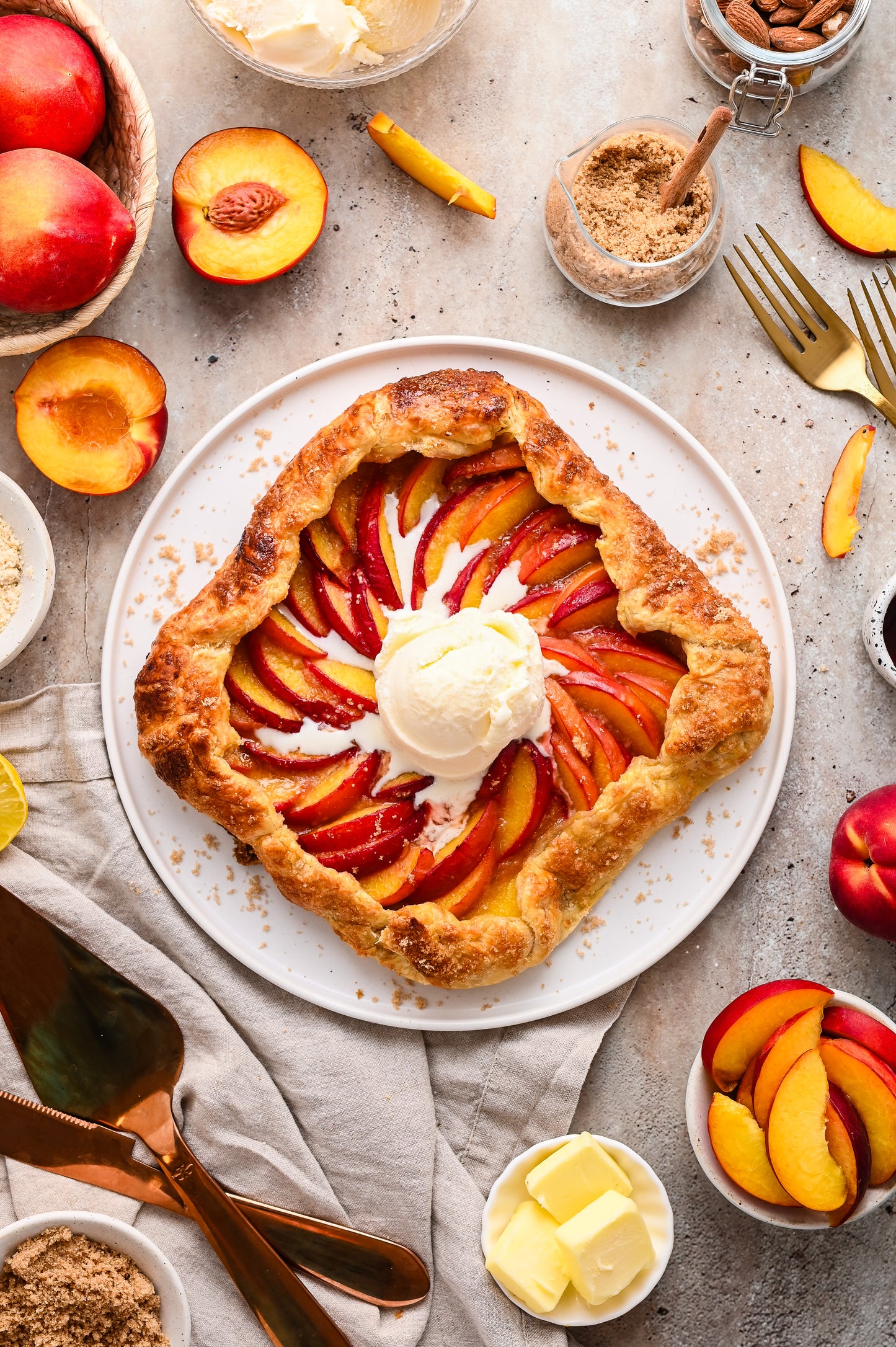 Puff Pastry Peach Galette