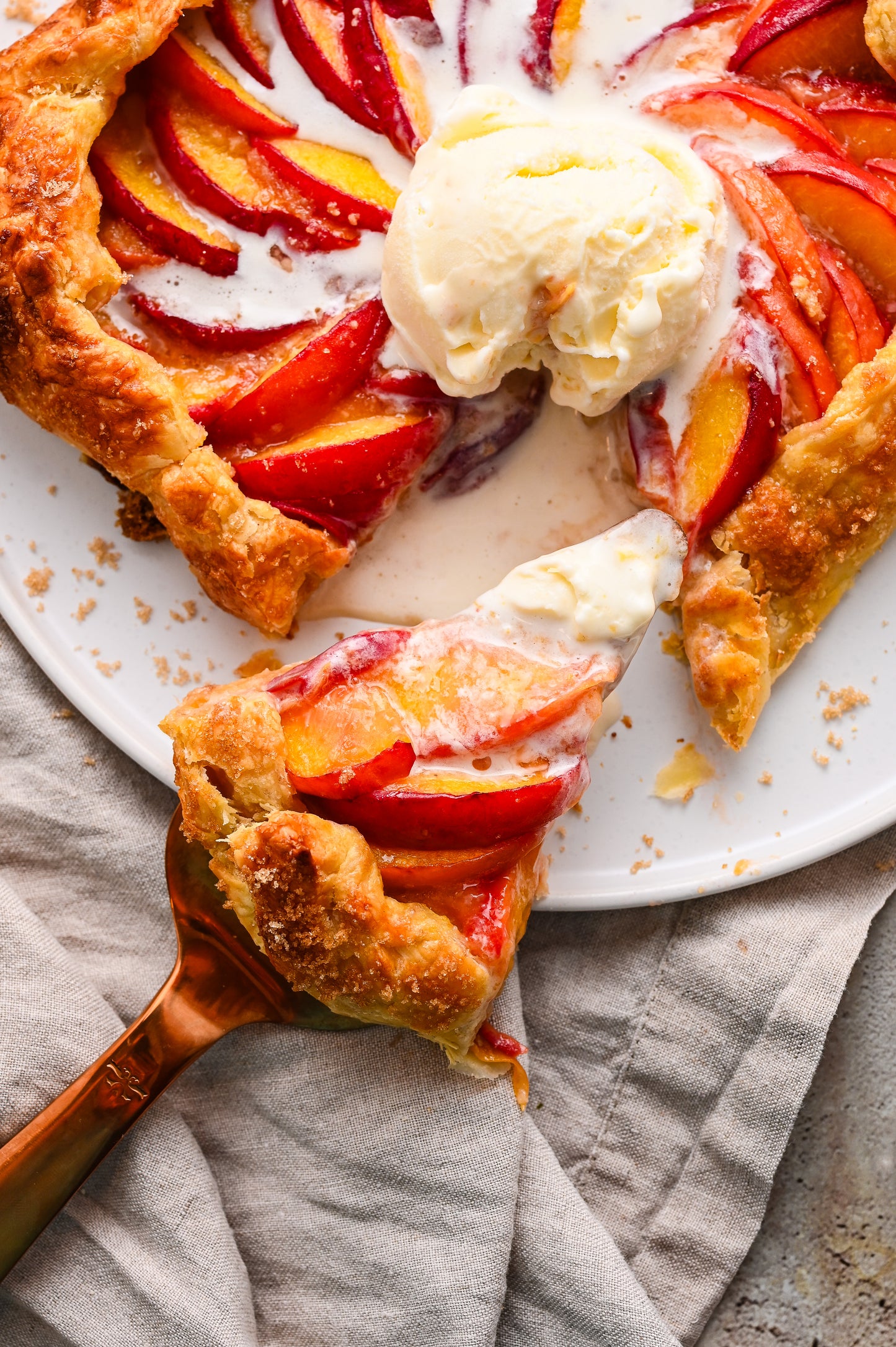Puff Pastry Peach Galette