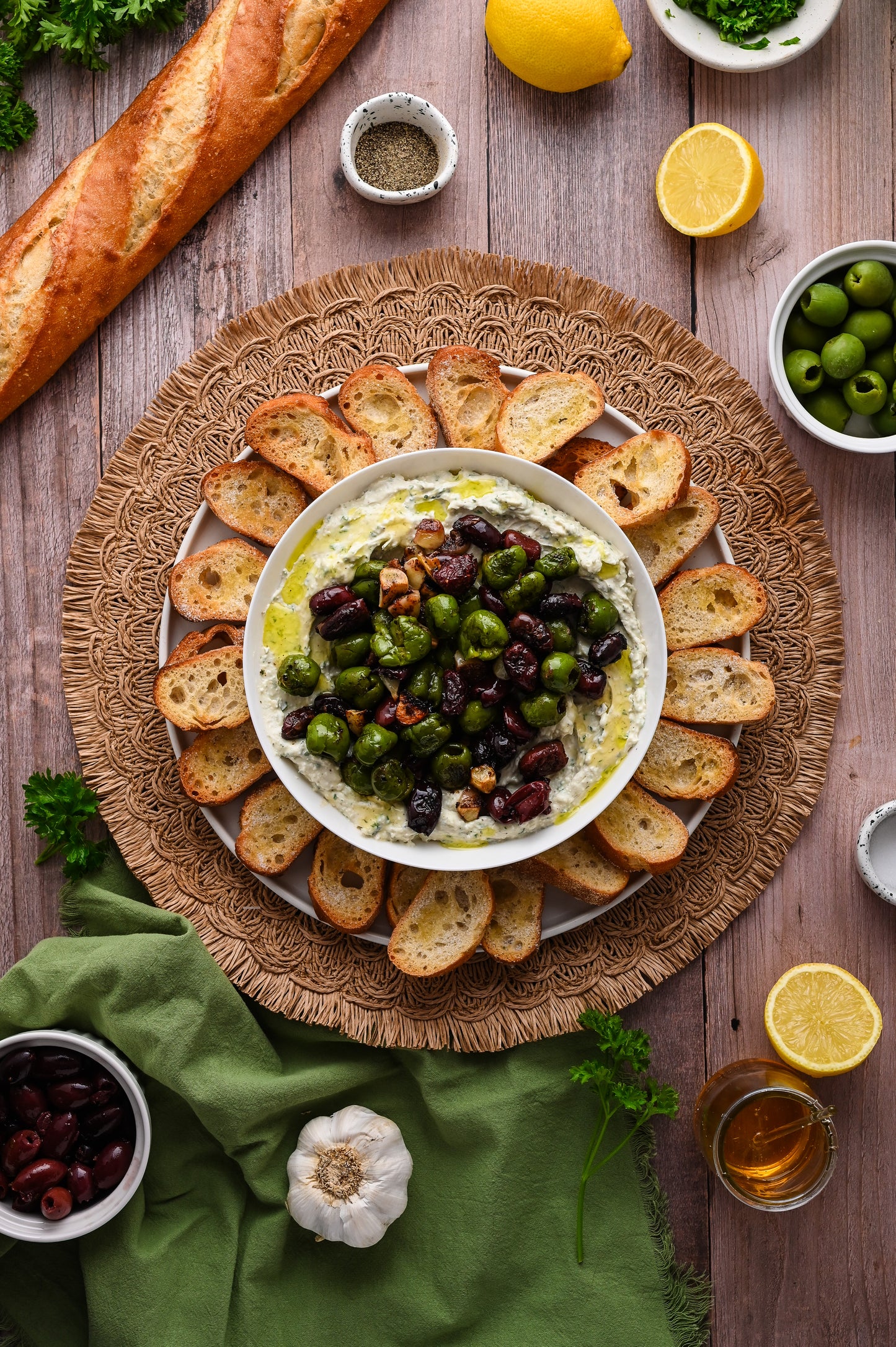Whipped Feta and Roasted Olives