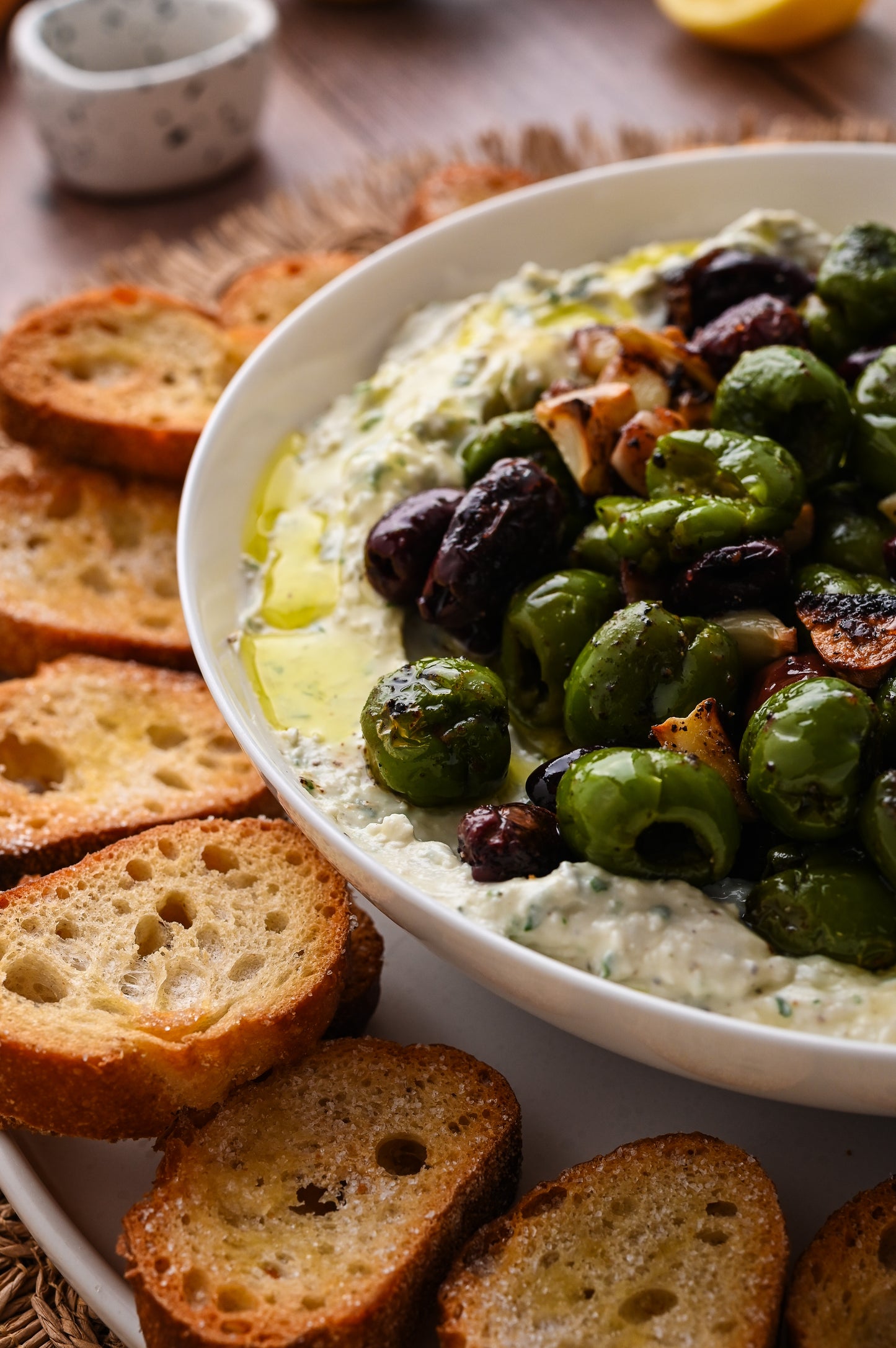 Whipped Feta and Roasted Olives