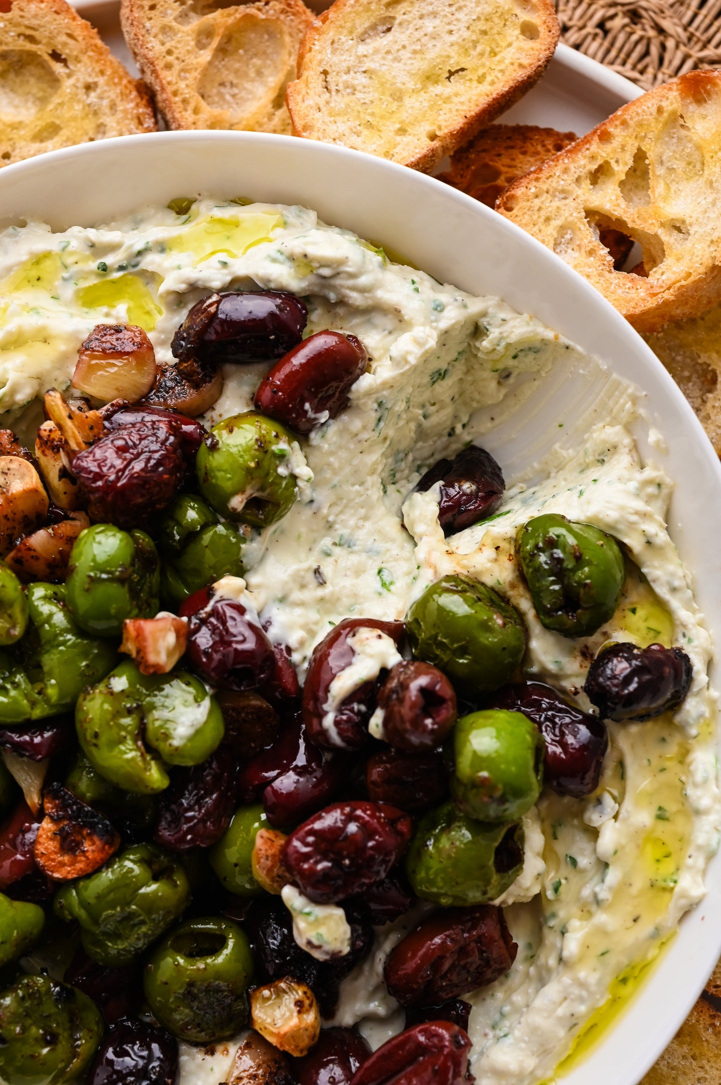 Whipped Feta and Roasted Olives