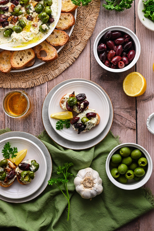 Whipped Feta and Roasted Olives