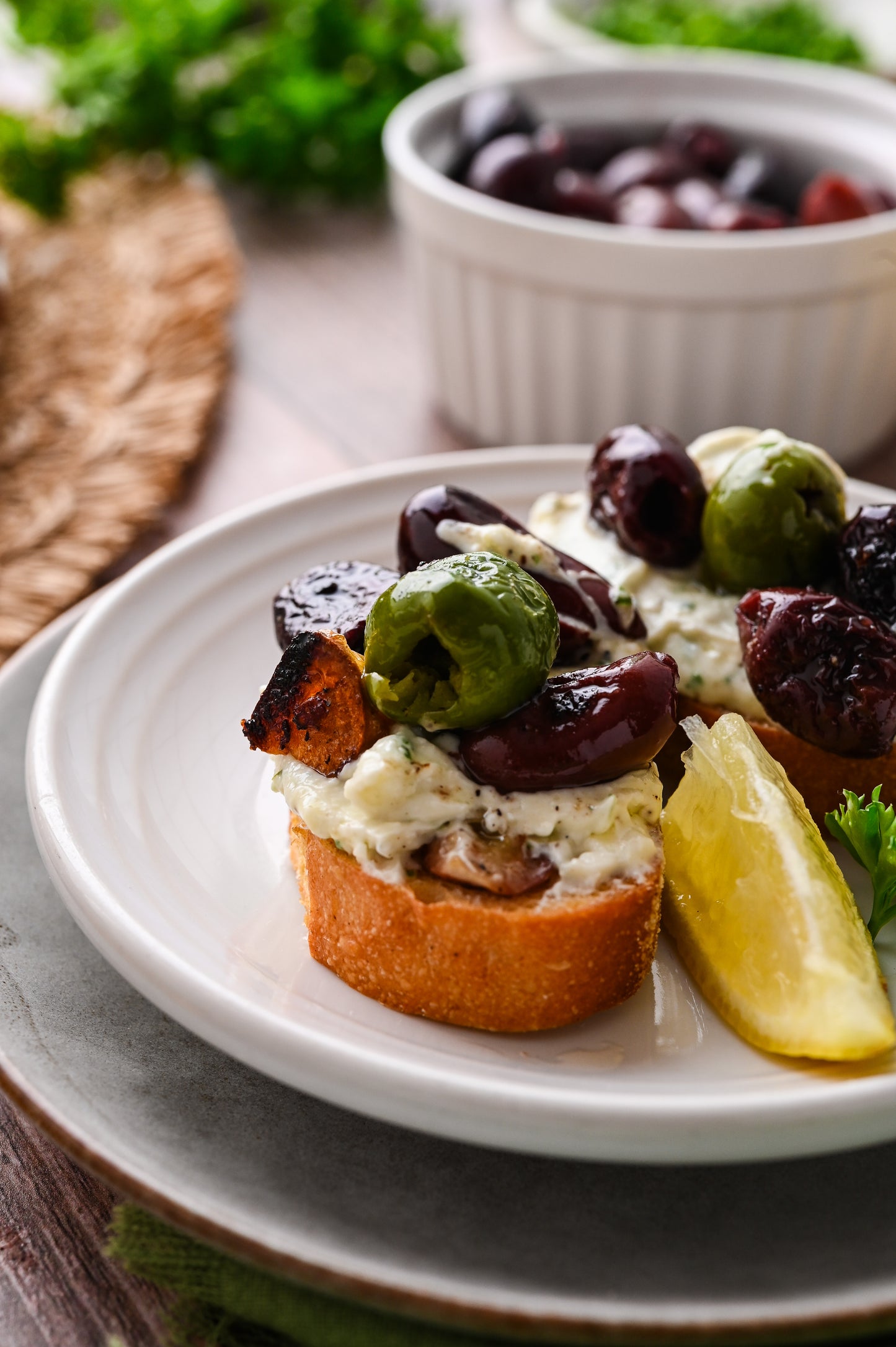 Whipped Feta and Roasted Olives