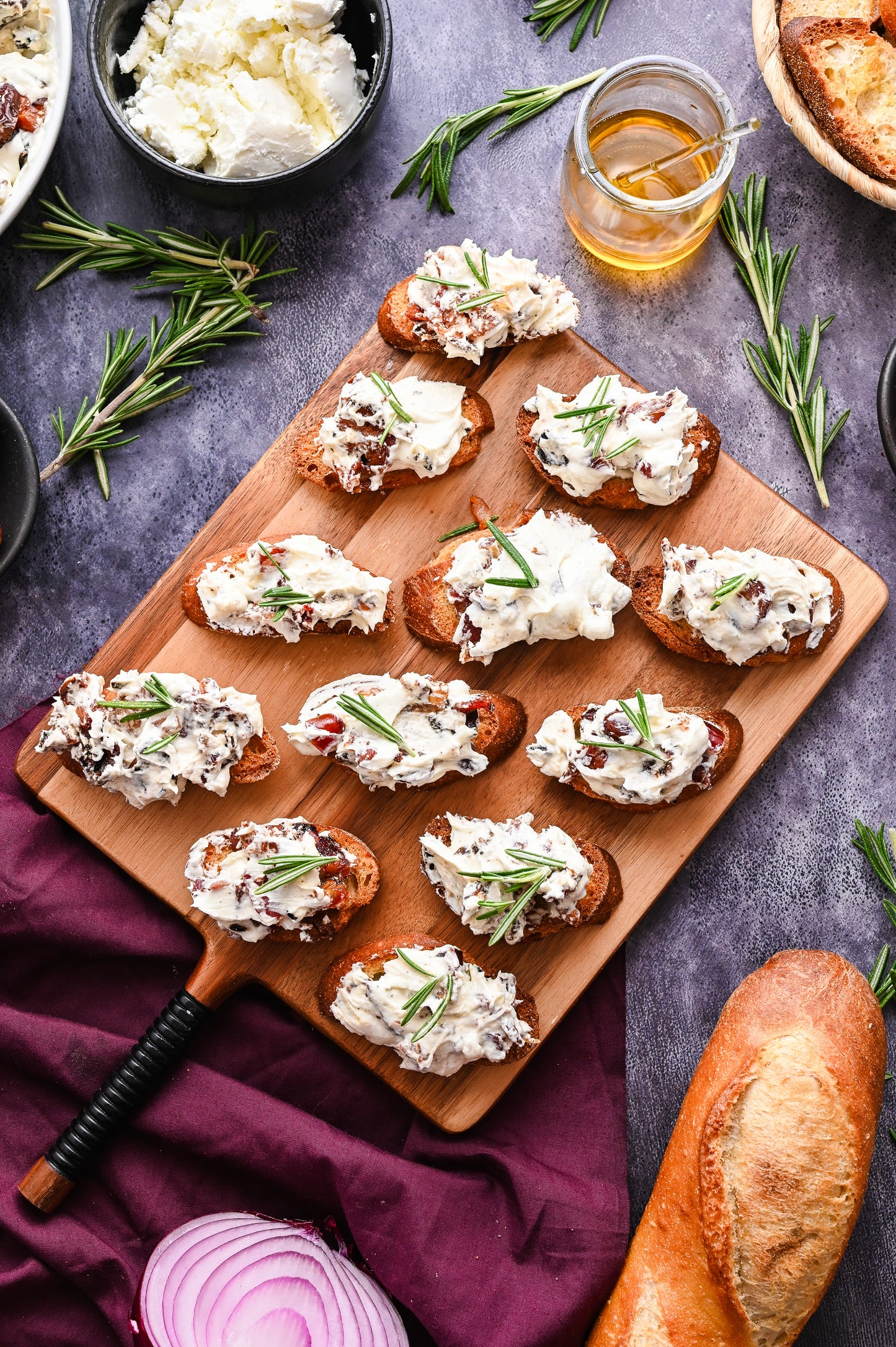 Whipped Goat Cheese with Bacon and Dates