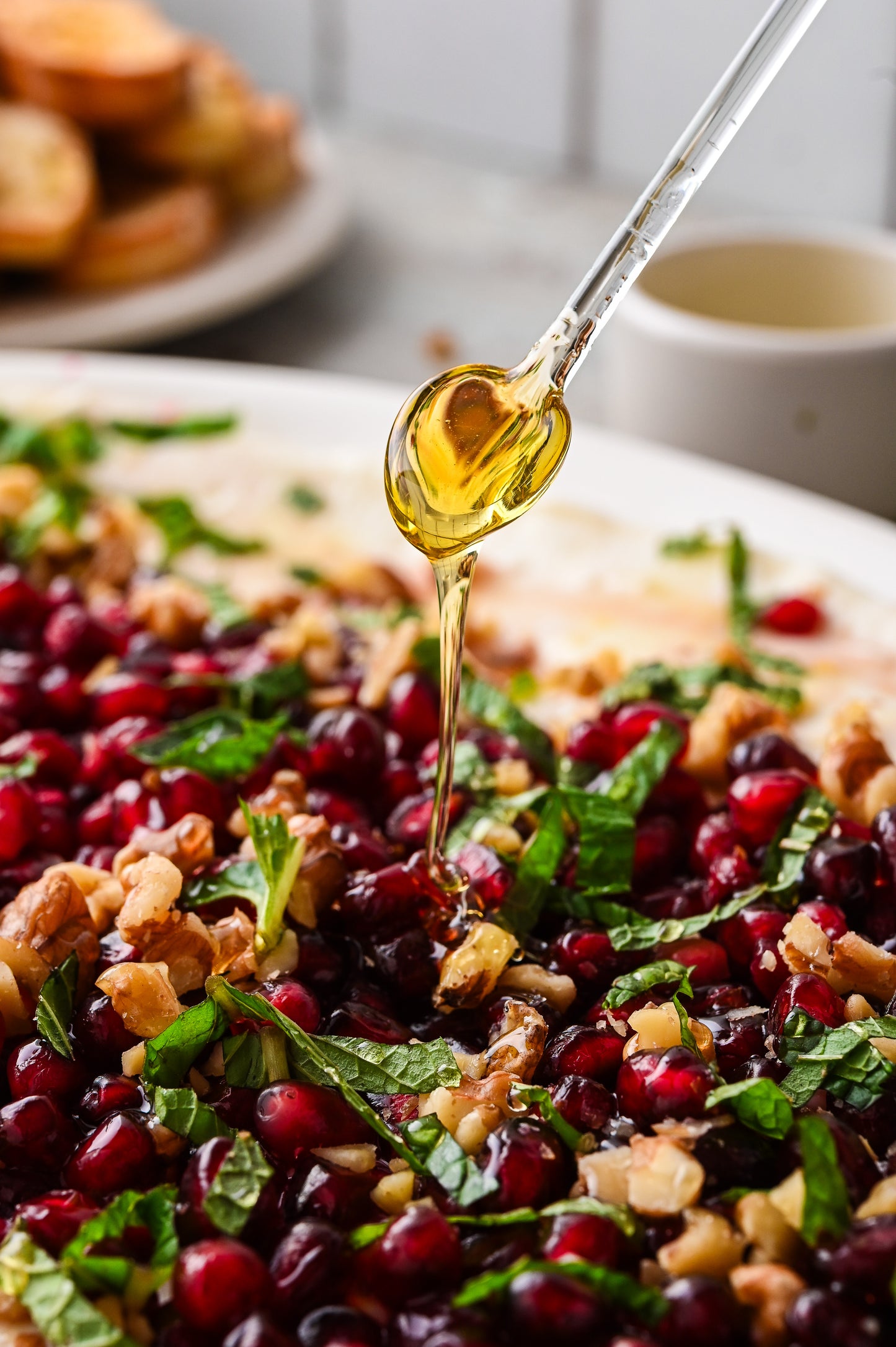 Whipped Ricotta with Pomegranate and Mint