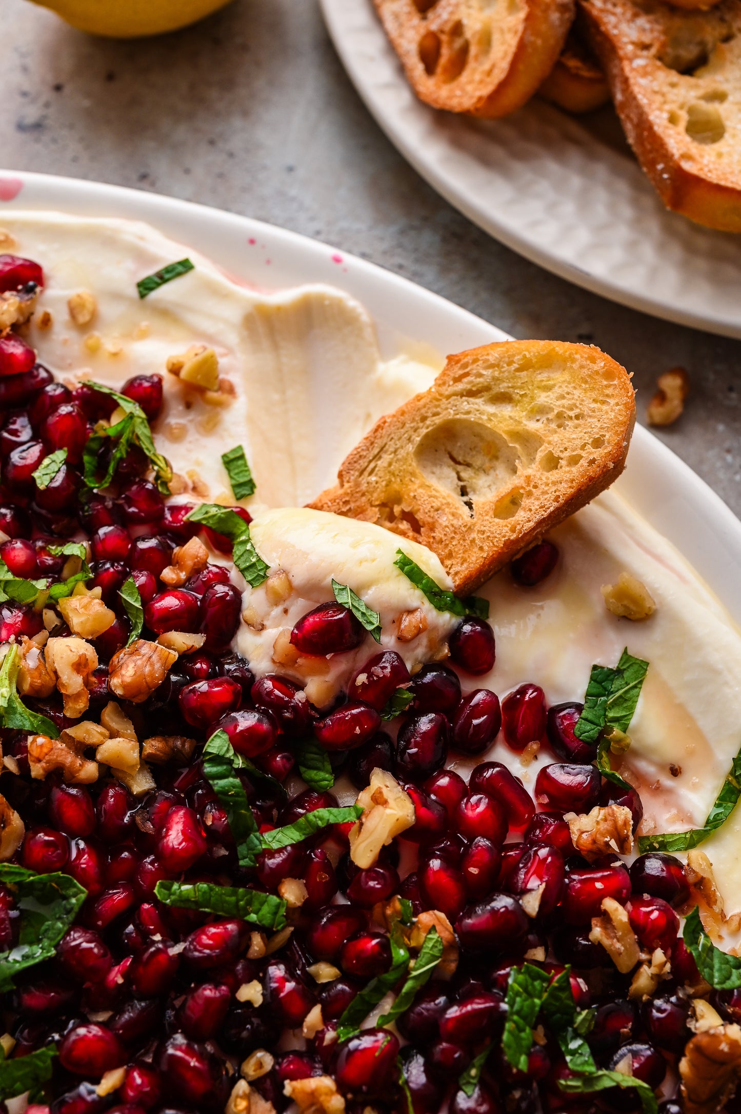 Whipped Ricotta with Pomegranate and Mint