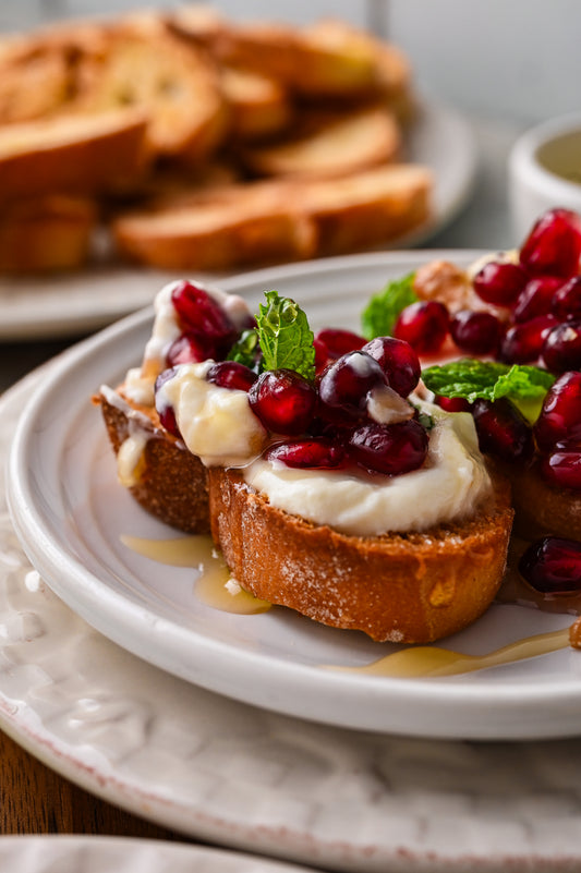 Whipped Ricotta with Pomegranate and Mint